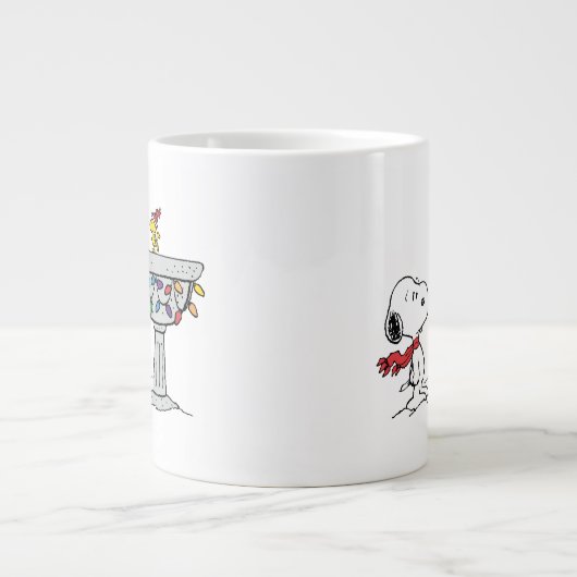 Erdnüsse | Snoopy & Woodstock Gefrorenes Birdbad Jumbo-Tasse (Vorderseite)