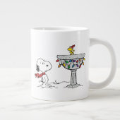 Erdnüsse | Snoopy & Woodstock Gefrorenes Birdbad Jumbo-Tasse (Rechts)