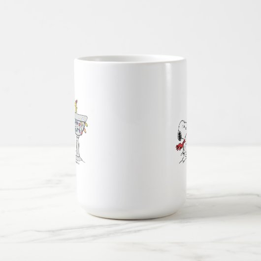 Erdnüsse | Snoopy & Woodstock Gefrorenes Birdbad Kaffeetasse (Mittel)