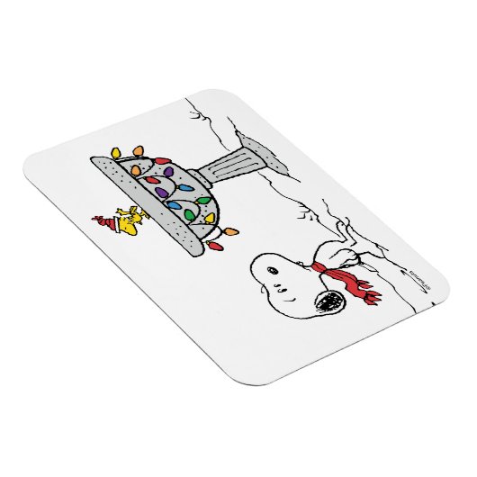 Erdnüsse | Snoopy & Woodstock Gefrorenes Birdbad Magnet (Rechte Seite)
