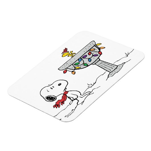 Erdnüsse | Snoopy & Woodstock Gefrorenes Birdbad Magnet (Linke Seite)