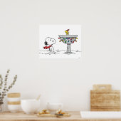 Erdnüsse | Snoopy & Woodstock Gefrorenes Birdbad Poster (Küche)