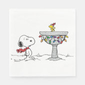 Erdnüsse | Snoopy & Woodstock Gefrorenes Birdbad Serviette (Vorderseite)
