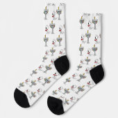 Erdnüsse | Snoopy & Woodstock Gefrorenes Birdbad Socken (Linkes Detail)