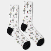 Erdnüsse | Snoopy & Woodstock Gefrorenes Birdbad Socken (Rechts)