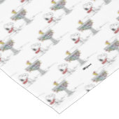 Erdnüsse | Snoopy & Woodstock Gefrorenes Birdbad Tischdecke (Schrägansicht)