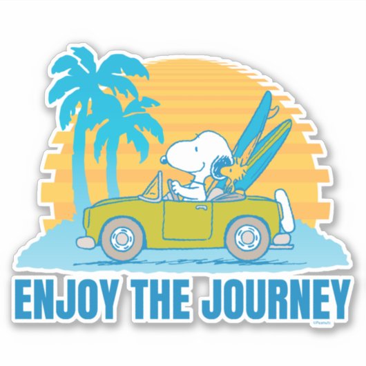 Erdnüsse | Snoopy & Woodstock Genießen Sie die Rei Aufkleber (Vorderseite)