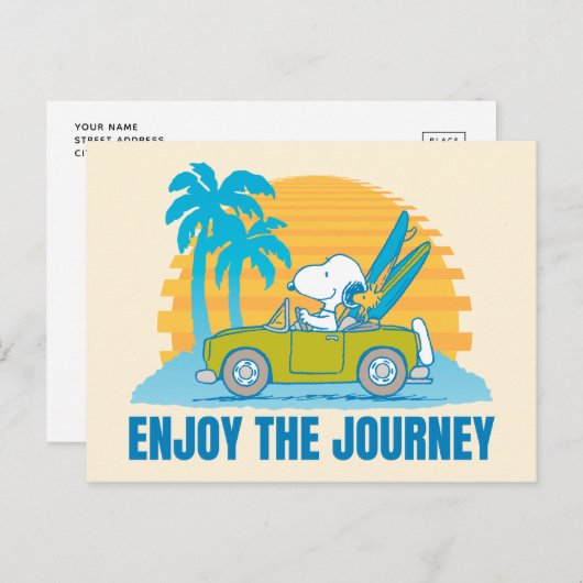 Erdnüsse | Snoopy & Woodstock Genießen Sie die Rei Postkarte (Vorne/Hinten)