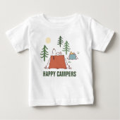 Erdnüsse | Snoopy & Woodstock Glück ist Camping Baby T-shirt (Vorderseite)