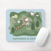 Erdnüsse | Snoopy & Woodstock Glück ist Wandern Mousepad (Mit Mouse)