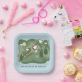 Erdnüsse | Snoopy & Woodstock Glück ist Wandern Pappteller (Party)