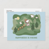 Erdnüsse | Snoopy & Woodstock Glück ist Wandern Postkarte (Vorne/Hinten)
