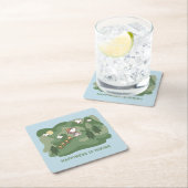 Erdnüsse | Snoopy & Woodstock Glück ist Wandern Rechteckiger Pappuntersetzer (Vor Ort)