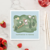 Erdnüsse | Snoopy & Woodstock Glück ist Wandern Serviette (Beispiel)