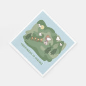 Erdnüsse | Snoopy & Woodstock Glück ist Wandern Serviette (Ecke)