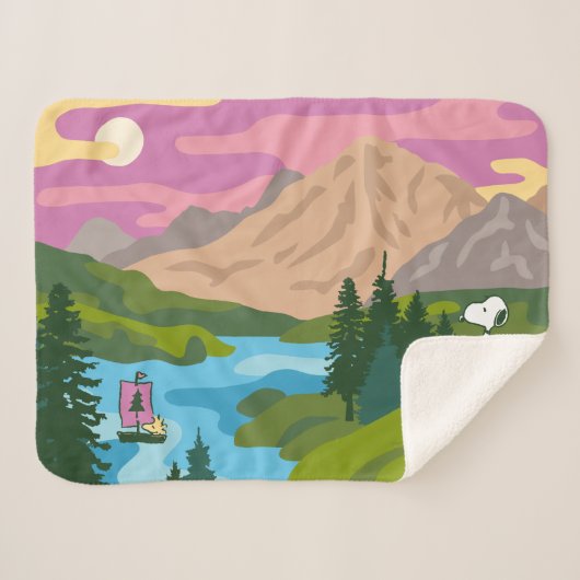 Erdnüsse | Snoopy & Woodstock Großartig im Freien Sherpadecke (Vorderseite (Horizontal))