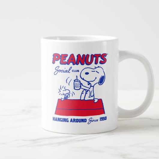Erdnüsse | Snoopy & Woodstock-Hanglage Jumbo-Tasse (Rechts)