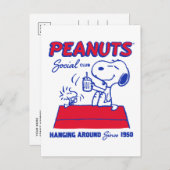 Erdnüsse | Snoopy & Woodstock-Hanglage Postkarte (Vorne/Hinten)