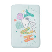 Erdnüsse | Snoopy & Woodstock Happy Badematte (Vorderseite Vertikal)