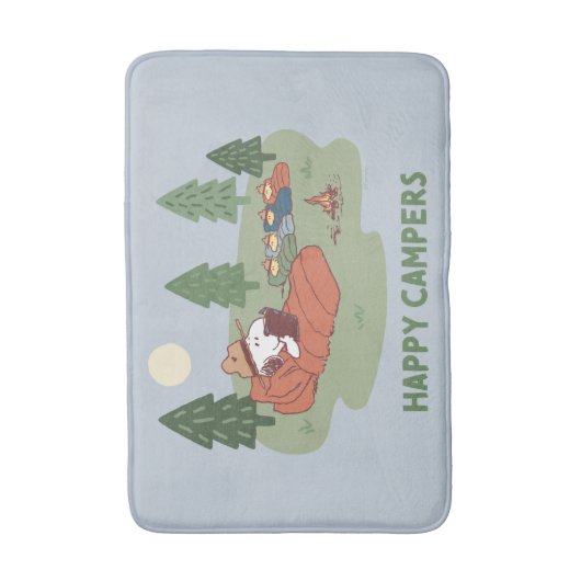 Erdnüsse | Snoopy & Woodstock Happy Campers Badematte (Vorderseite Vertikal)