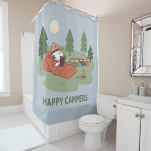 Erdnüsse   Snoopy & Woodstock Happy Campers Duschvorhang