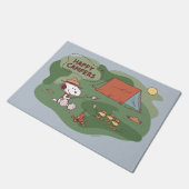 Erdnüsse | Snoopy & Woodstock Happy Campers Fußmatte (Schrägansicht)