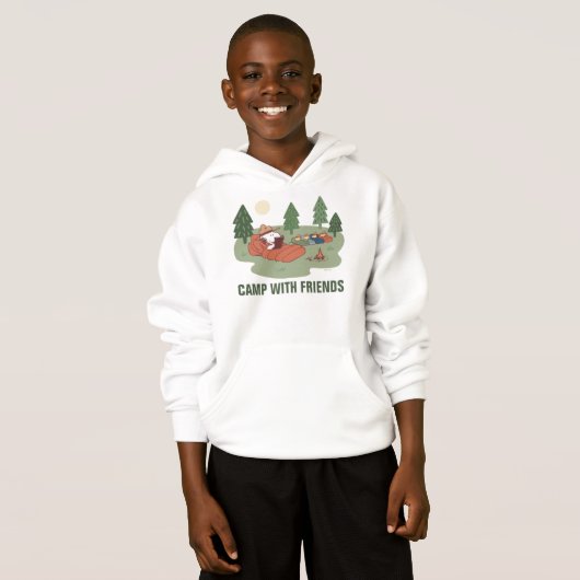 Erdnüsse | Snoopy & Woodstock Happy Campers Hoodie (Vorne ganz)