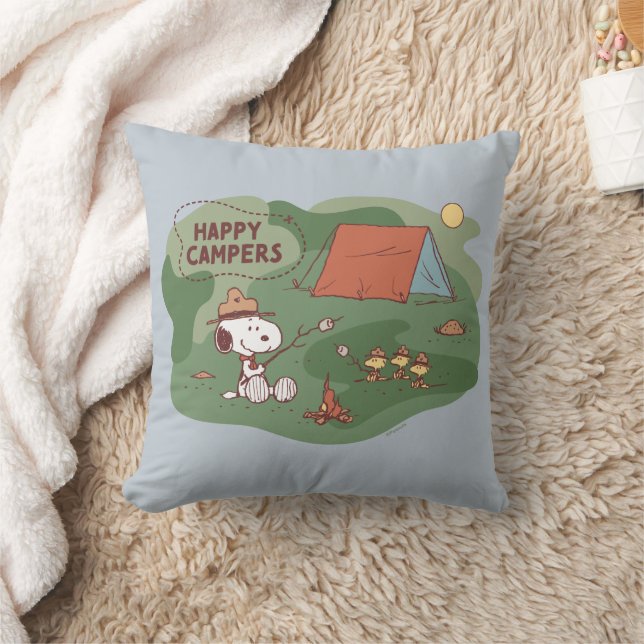 Erdnüsse | Snoopy & Woodstock Happy Campers Kissen (Decke)