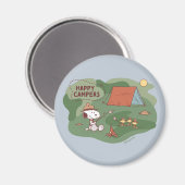 Erdnüsse | Snoopy & Woodstock Happy Campers Magnet (Vorderseite/Rückseite)
