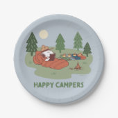 Erdnüsse | Snoopy & Woodstock Happy Campers Pappteller (Vorderseite)