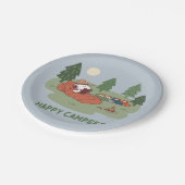 Erdnüsse | Snoopy & Woodstock Happy Campers Pappteller (Schrägansicht)