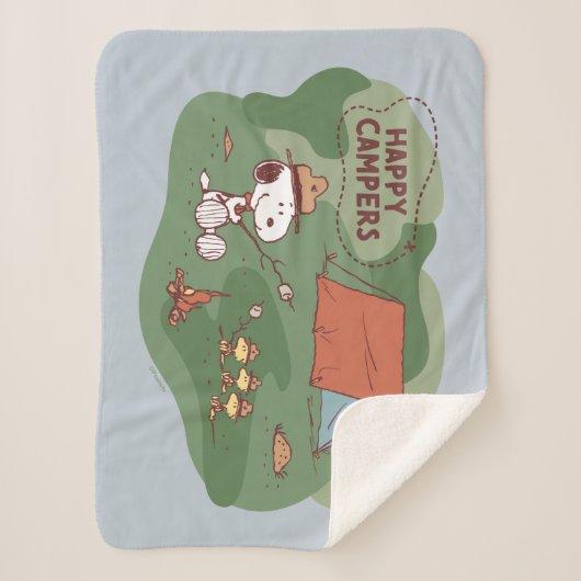 Erdnüsse | Snoopy & Woodstock Happy Campers Sherpadecke (Vorderseite)