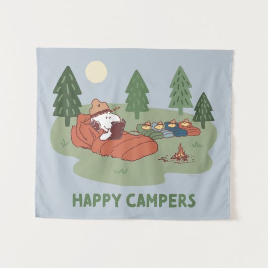 Erdnüsse | Snoopy & Woodstock Happy Campers Wandteppich (Vorderseite (Horizontal))