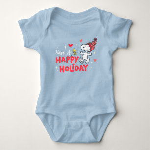Erdnüsse Snoopy & Woodstock Happy Holidays Baby Strampler
