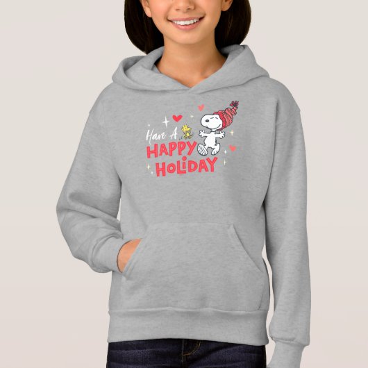 Erdnüsse | Snoopy & Woodstock Happy Holidays Hoodie (Vorderseite)