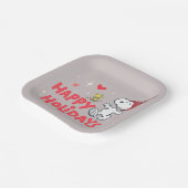 Erdnüsse | Snoopy & Woodstock Happy Holidays Pappteller (Gewinkelt)