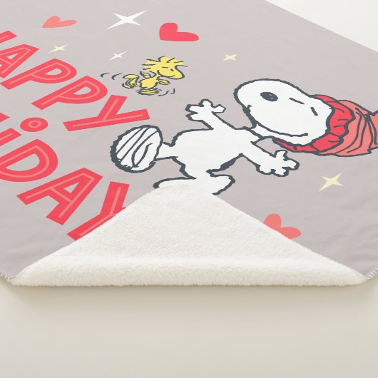 Erdnüsse | Snoopy & Woodstock Happy Holidays Sherpadecke (3/4)