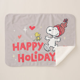 Erdnüsse   Snoopy & Woodstock Happy Holidays Sherpadecke