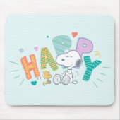 Erdnüsse | Snoopy & Woodstock Happy Mousepad (Vorne)
