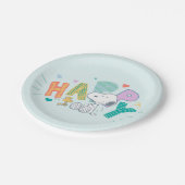 Erdnüsse | Snoopy & Woodstock Happy Pappteller (Schrägansicht)