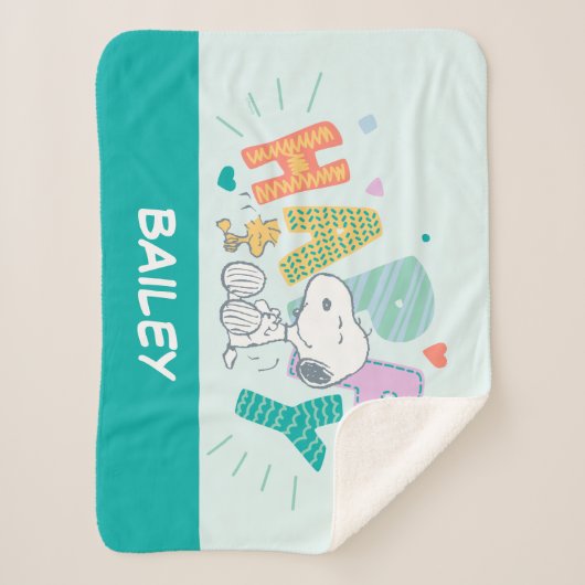 Erdnüsse | Snoopy & Woodstock Happy Sherpadecke (Vorderseite)