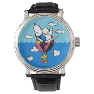 Erdnüsse Snoopy & Woodstock Heißluftballon Armbanduhr