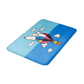 Erdnüsse | Snoopy & Woodstock Heißluftballon Badematte (Schrägansicht)