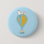 Erdnüsse | Snoopy & Woodstock Heißluftballon Button (Vorderseite)