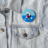 Erdnüsse | Snoopy & Woodstock Heißluftballon Button (Beispiel)