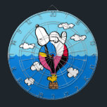Erdnüsse | Snoopy & Woodstock Heißluftballon Dartscheibe<br><div class="desc">Karo dieses lustige Design aus Erdnüssen mit Snoopy und Woodstock.</div>