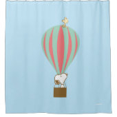 Erdnüsse | Snoopy & Woodstock Heißluftballon Duschvorhang (Vorderseite)
