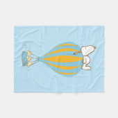 Erdnüsse | Snoopy & Woodstock Heißluftballon Fleecedecke (Vorderseite (Horizontal))