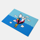 Erdnüsse | Snoopy & Woodstock Heißluftballon Fußmatte (Schrägansicht)