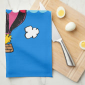 Erdnüsse | Snoopy & Woodstock Heißluftballon Geschirrtuch (Viertel Falte)